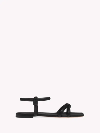 Gianvito Rossi Juno Leather Sandals In Black Leather