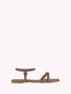 Gianvito Rossi Flat Sole Knotted Straps Sandals In Brown