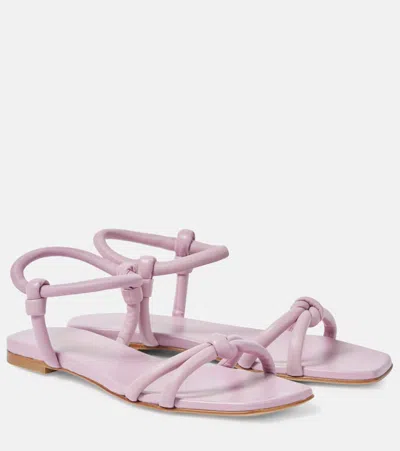 Gianvito Rossi Juno 05 Leather Sandals In Pink