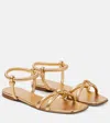 Gianvito Rossi Juno 05 Metallic Leather Sandals In Gold Leather