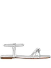 Gianvito Rossi Woman Sandals Silver Size 6.5 Leather