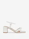 Gianvito Rossi Knotted Leather Block-heel Sandals In White