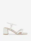 Gianvito Rossi Knotted Leather Block-heel Sandals In White