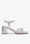 Gianvito Rossi Juno 55 Sandals In Silver