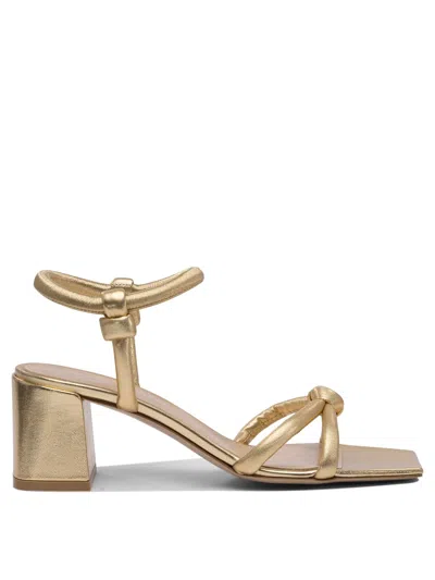 Gianvito Rossi "juno 55 Mm" Heeled Sandals In Gold