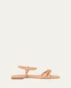 Gianvito Rossi Juno Knotted Leather Flat Sandals