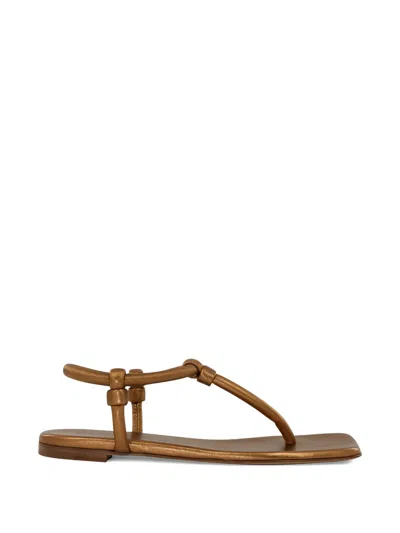 Gianvito Rossi Juno Knotted Thong-strap Sandal In Multi