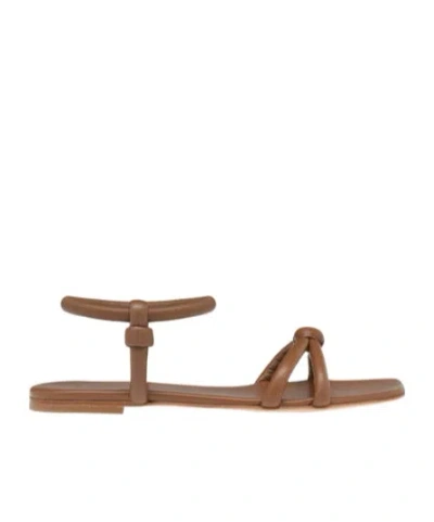 GIANVITO ROSSI JUNO LEATHER SANDALS