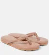 Gianvito Rossi Juno Leather Thong Sandals In Beige