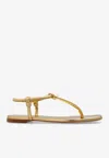 Gianvito Rossi Juno Thong Sandals In Gold