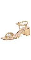 Gianvito Rossi Elegant Knot Sandals With Square Toe In Mekong