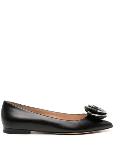 Gianvito Rossi Woman Ballet Flats Black Size 10 Leather