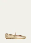 Gianvito Rossi Elegant Ballerina Flats With Ribbon Buckle In Mekong