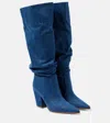 Gianvito Rossi Keinna 85 Denim Over-the-knee Boots In Blue