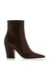 Gianvito Rossi Keinna Leather Boots In Brown
