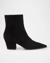 Gianvito Rossi Camoscio 90 Suede Ankle Boots In Black