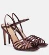 Gianvito Rossi Woven Crepe Ankle-strap Sandals