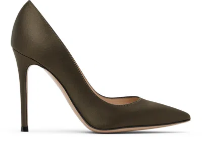 Gianvito Rossi Khaki Gianvito 105 Heels In Black
