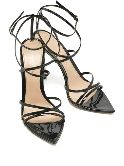 Pre-owned Gianvito Rossi Kim Leather Sandals In Black