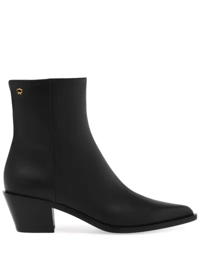 GIANVITO ROSSI KINNEY POINTED-TOE ANKLE BOOTS