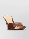 Gianvito Rossi Brown Glossy Tpu Sandals With Stiletto Heel
