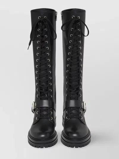 Gianvito Rossi Knee Boots Chunky Sole In Black