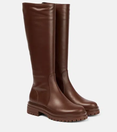 Gianvito Rossi Knee-high Leather Boots In Brown