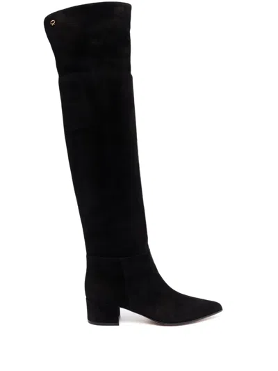 GIANVITO ROSSI KNEE-HIGH SUEDE BOOTS