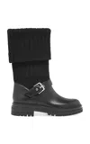 Gianvito Rossi Stivali Thurso Nero In Pelle E Tessuto Donna In Black