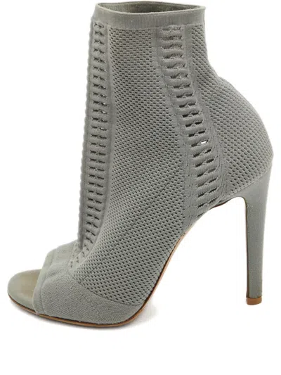 Pre-owned Gianvito Rossi Knit Peep-toe Boots