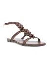 Gianvito Rossi Capua Leather Sandals In Brown
