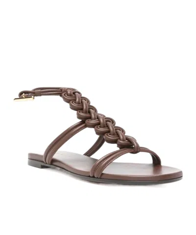 GIANVITO ROSSI KNITTED FLAT SANDALS
