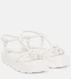 Gianvito Rossi Leather Marine Sandals Knotted Straps In White