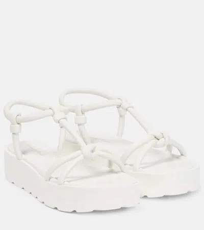 Gianvito Rossi Plateausandalen Aus Leder In White