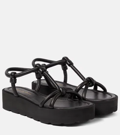 Gianvito Rossi Plateausandalen Aus Leder In Black