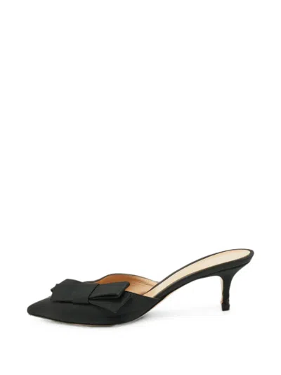 Pre-owned Gianvito Rossi Kyoto Bow-detail Mules In Black