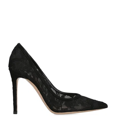 GIANVITO ROSSI LACE CLAUDIA PUMPS 105
