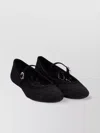 Gianvito Rossi Claudia Suede-trimmed Lace Mary Jane Flats