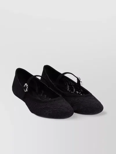 GIANVITO ROSSI LACE DETAILED BALLERINA SHOES