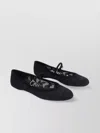 Gianvito Rossi Lace Overlay Mary Jane Ballerina Shoes