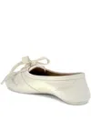 Gianvito Rossi Lace-up Ballet Flats In White