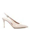 Gianvito Rossi Robbie 55 Patent Leather Slingback Pumps In Nude