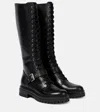 Gianvito Rossi Lace-up Leather Knee-high Boots