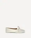 Gianvito Rossi Women Lace-up Leather Vault Ballerinas In White