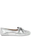 Gianvito Rossi Lace-up Perforated Ballet Flats In Multi