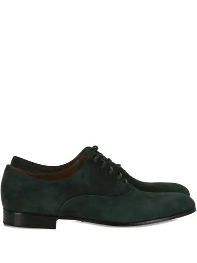 Gianvito Rossi Lace-up Suede Oxford Shoes In Black