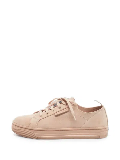 Pre-owned Gianvito Rossi Lace-up Fastening Suede Sneakers In Neutral