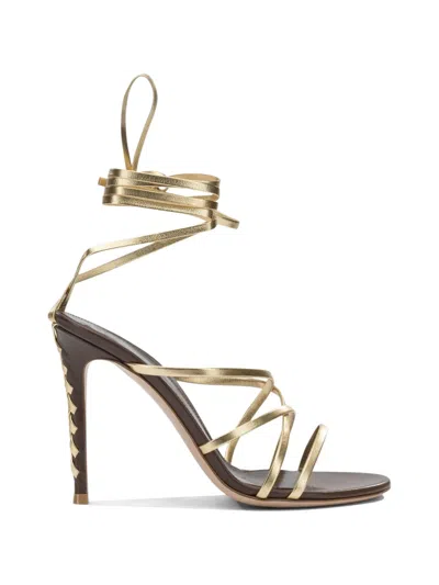 Gianvito Rossi Lace-up Stiletto-heel Sandals In Blue