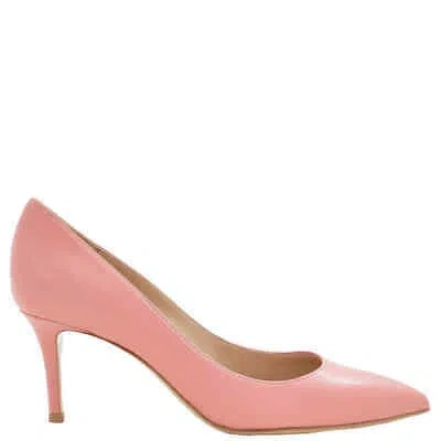 Pre-owned Gianvito Rossi Ladies 70 Mm Stiletto Pumps In Camellia In Check Description