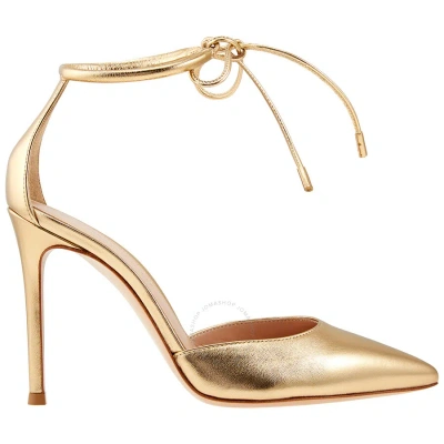 Gianvito Rossi Ladies Gold Nappa Silk Heels